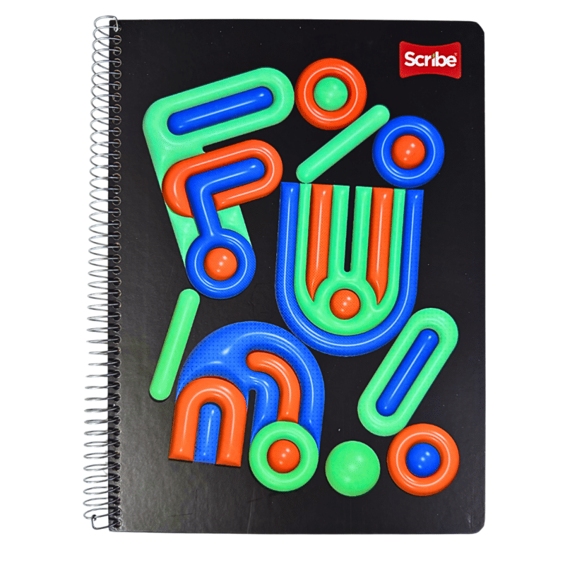 Cuaderno Universitario Tapa Dura Figuras Grande 7mm X 120 Hojas Scribe