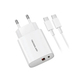 Cargador Rápido Dual 20W Tecnolab + Cable USB-C a USB-C