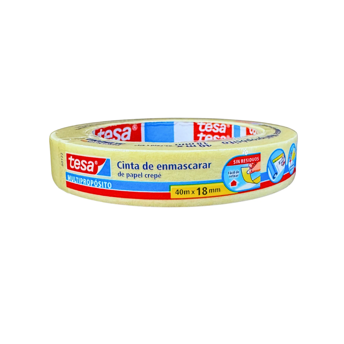Masking Tape Tesa 18mm x 40 M Cinta Para Enmascarar Multipropósito
