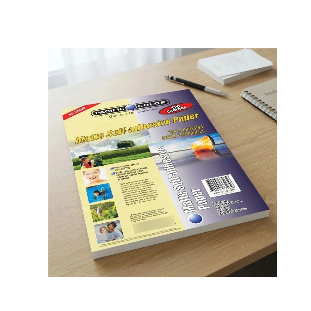 Papel Fotográfico Adhesivo Mate A4 120g x50 Hojas