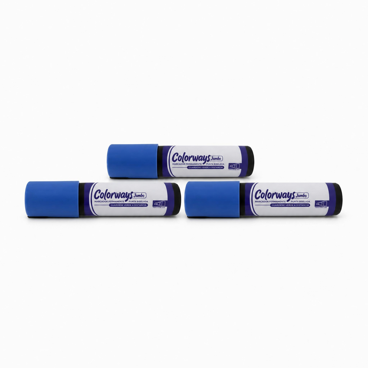 Marcador Permanente Jumbo Adetec Punta Gruesa Pack x3