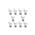 Pack 10 Ampolletas LED 9w E27 Sec Luz  Fría 6500°k