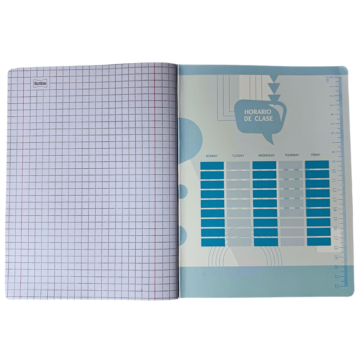 Cuaderno College Verde Matemática Scribe 80 Hojas, 7mm