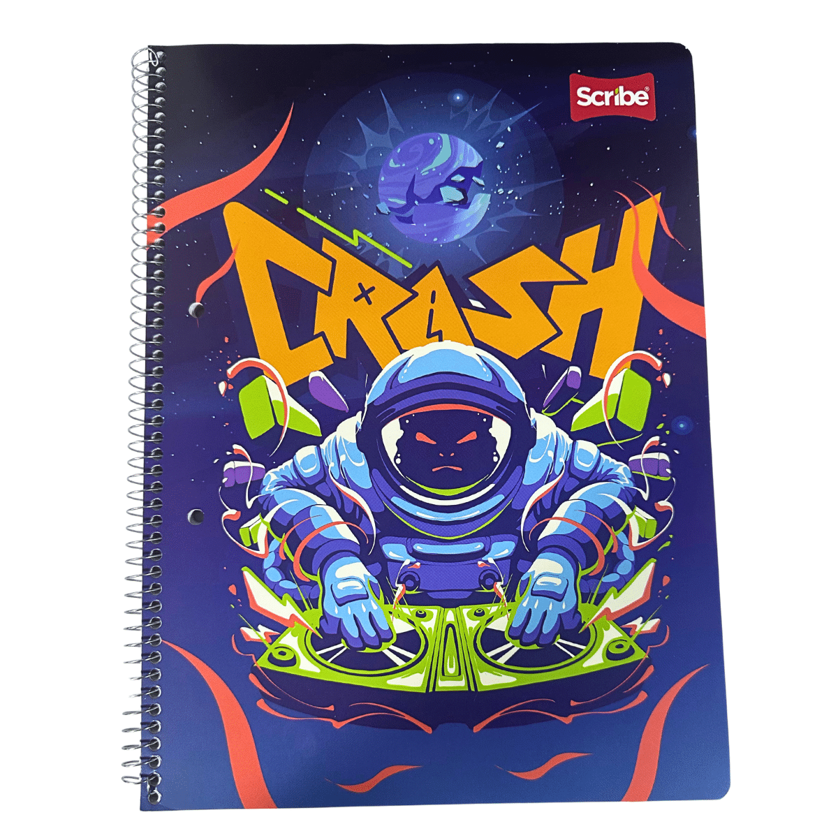 Cuaderno Universitario Scribe Astronauta 7mm x 100 Hojas Prepicadas y Orificio