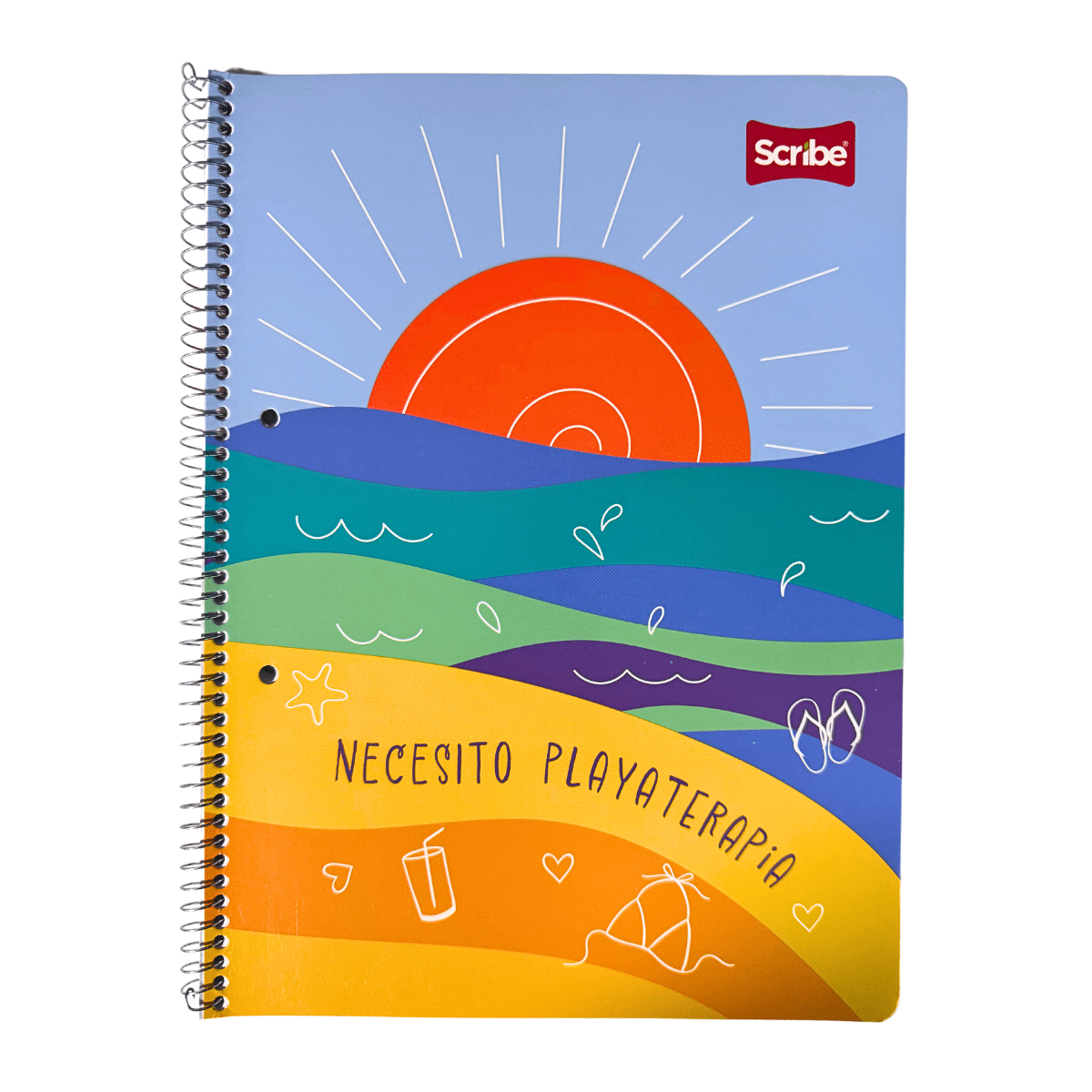 Cuaderno Universitario Scribe 7mm x 100 Hojas Prepicadas y Orificio