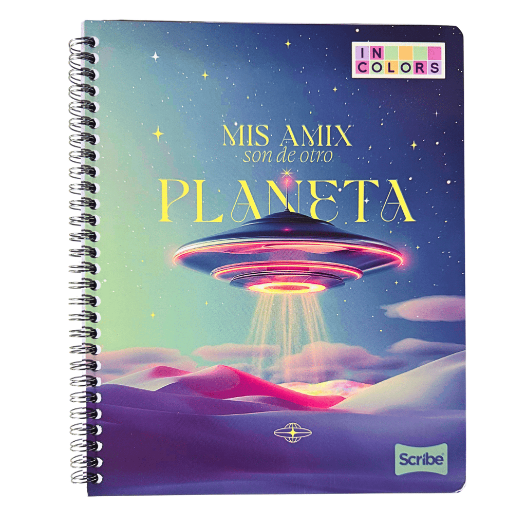 Cuaderno Universitario 7mm x 100 Hojas Scribe, Diseño Planeta