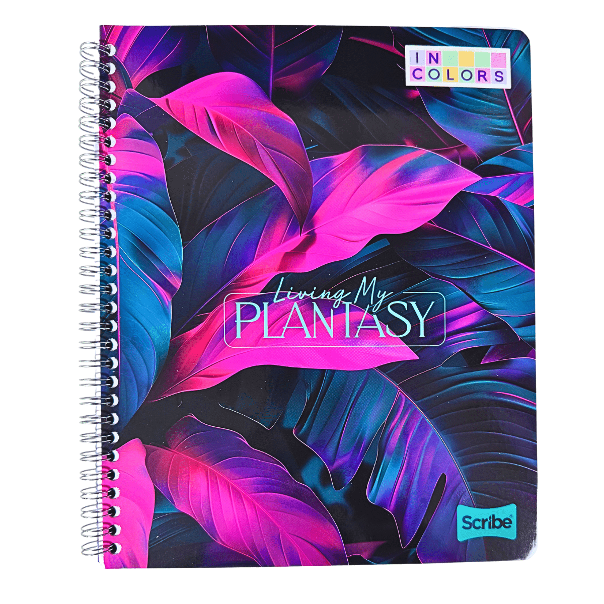 Cuaderno Universitario 7mm x 100 Hojas Scribe, Diseño Incolors Plantas