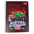 Cuaderno Universitario Tapa Dura Metal Demon, Grande 7mm x 120 Hojas Scribe