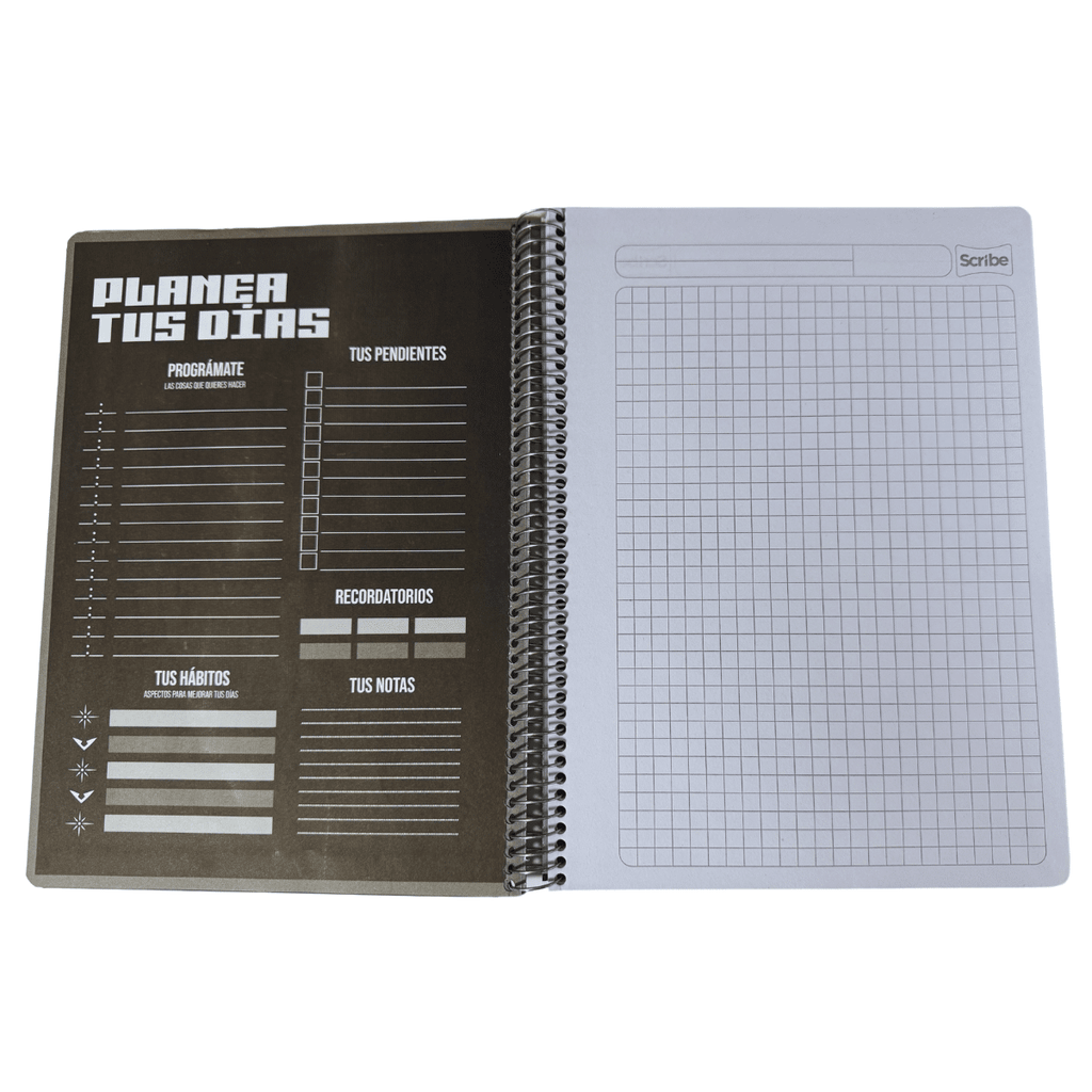 Cuaderno Universitario Tapa Dura Basquet, Grande 7mm x 120 Hojas Scribe