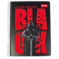 Cuaderno Universitario Tapa Dura Black Red, Grande 7mm x 120 Hojas Scribe