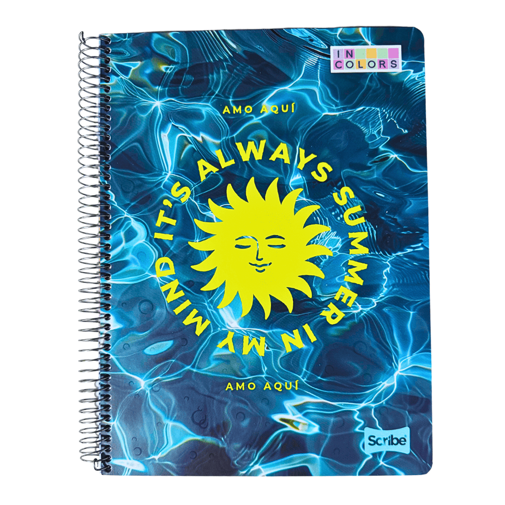 Cuaderno Universitario Tapa Dura Sol, Grande 7mm x 120 Hojas Scribe