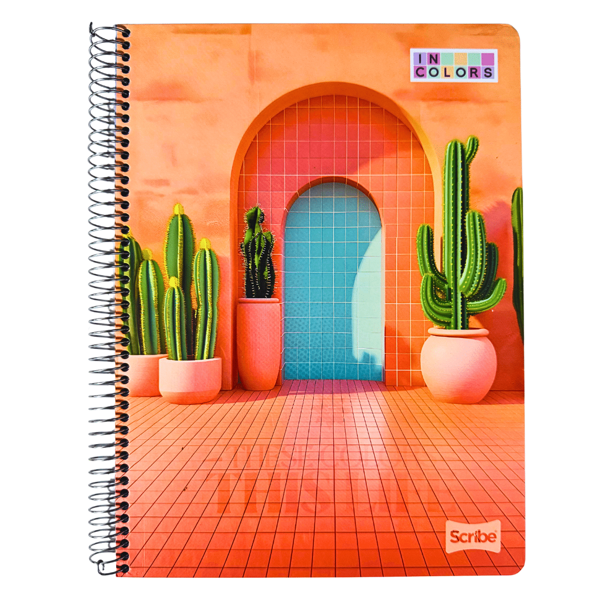 Cuaderno Universitario Tapa Dura Cactus, Grande 7mm x 120 Hojas Scribe