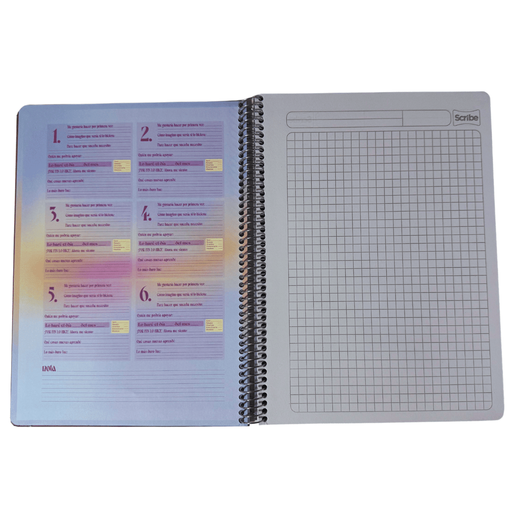 Cuaderno Universitario Tapa Dura Morado, Grande 7mm x 120 Hojas Scribe