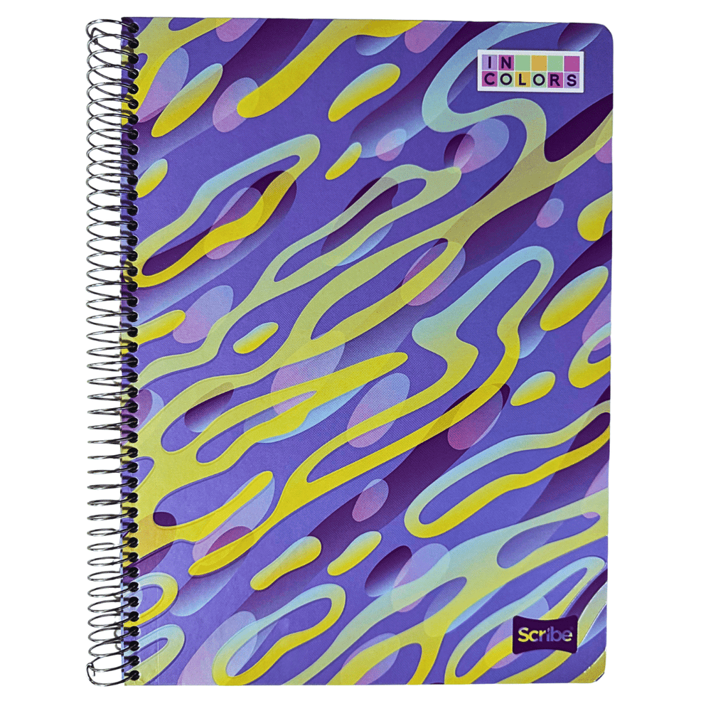 Cuaderno Universitario Tapa Dura Relieve, Grande 7mm x 120 Hojas Scribe