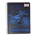 Cuaderno Universitario Tapa dura Motocicleta, Mediano 7mm x 120 Hojas Scribe