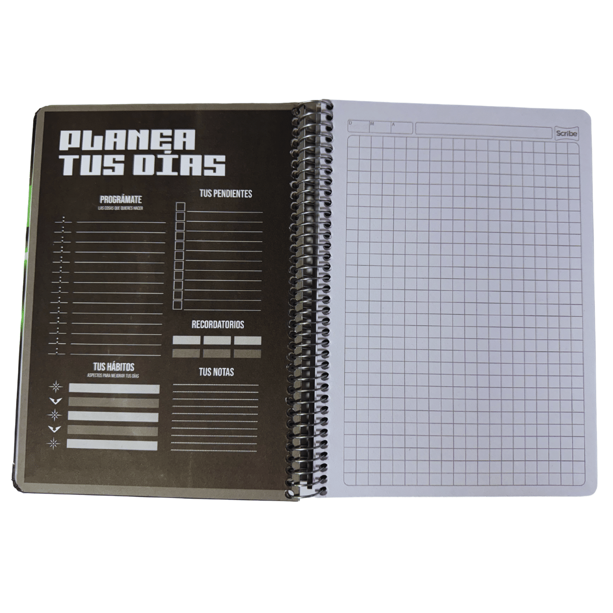 Cuaderno Universitario Tapa dura Motocicleta, Mediano 7mm x 120 Hojas Scribe