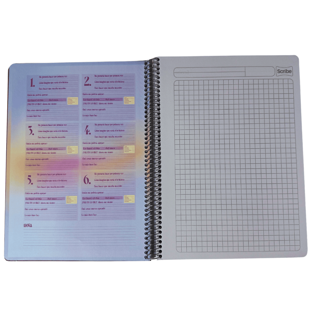 Cuaderno Universitario Tapa dura Flow, Mediano 7mm x 120 Hojas Scribe