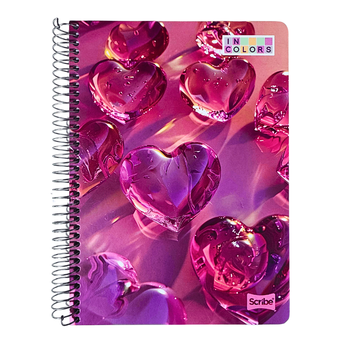 Cuaderno Universitario Tapa dura Corazón, Mediano 7mm x 120 Hojas Scribe