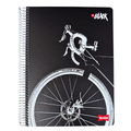 Cuaderno Universitario Tapa dura Black Bici, Grande 7mm x 150 Hojas Scribe