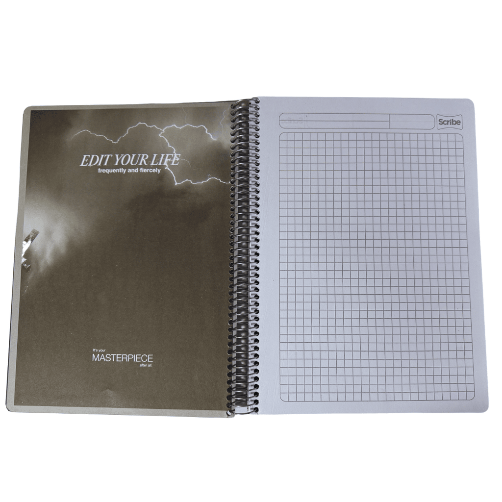 Cuaderno Universitario Tapa dura Never, Grande 7mm x 150 Hojas Scribe