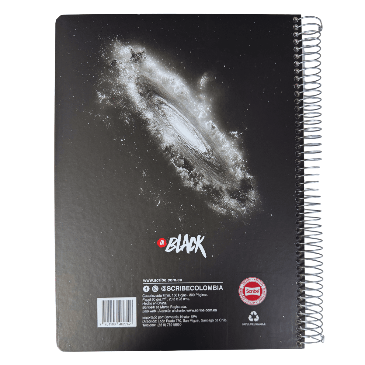 Cuaderno Universitario Tapa dura Never, Grande 7mm x 150 Hojas Scribe