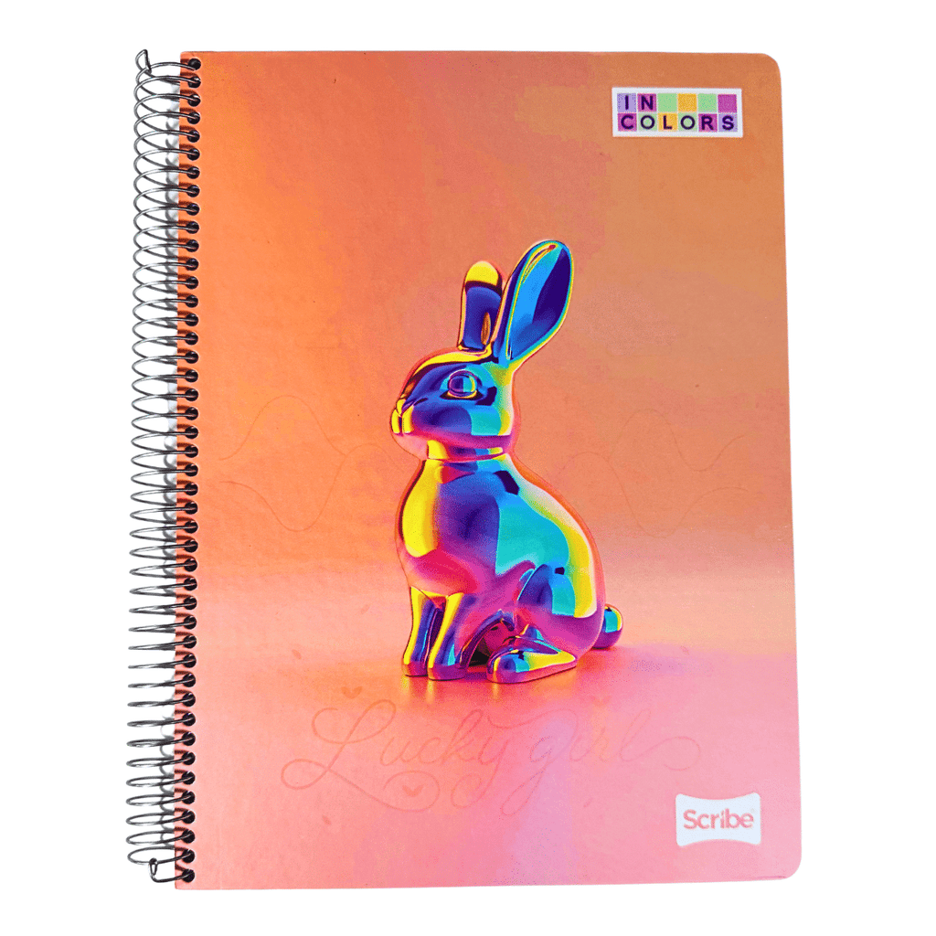 Cuaderno Universitario Tapa dura Conejo, Grande 7mm x 150 Hojas Scribe