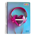 Cuaderno Universitario Tapa dura Audífono, Grande 7mm x 150 Hojas Scribe