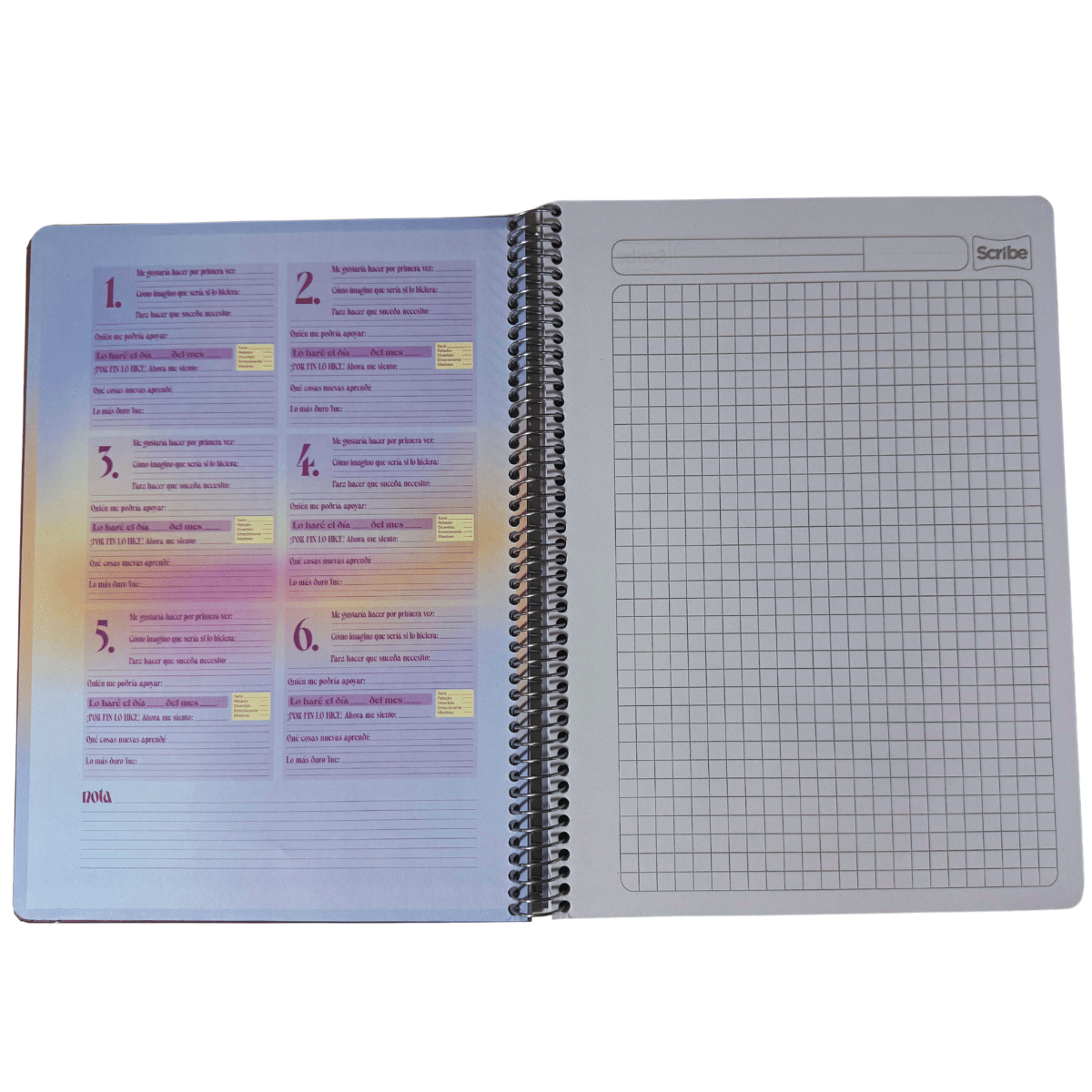 Cuaderno Universitario Tapa dura Audífono, Grande 7mm x 150 Hojas Scribe