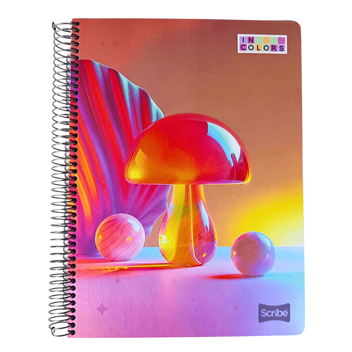 Cuaderno Universitario Tapa dura Hongo Fantasía, Grande 7mm x 150 Hojas Scribe