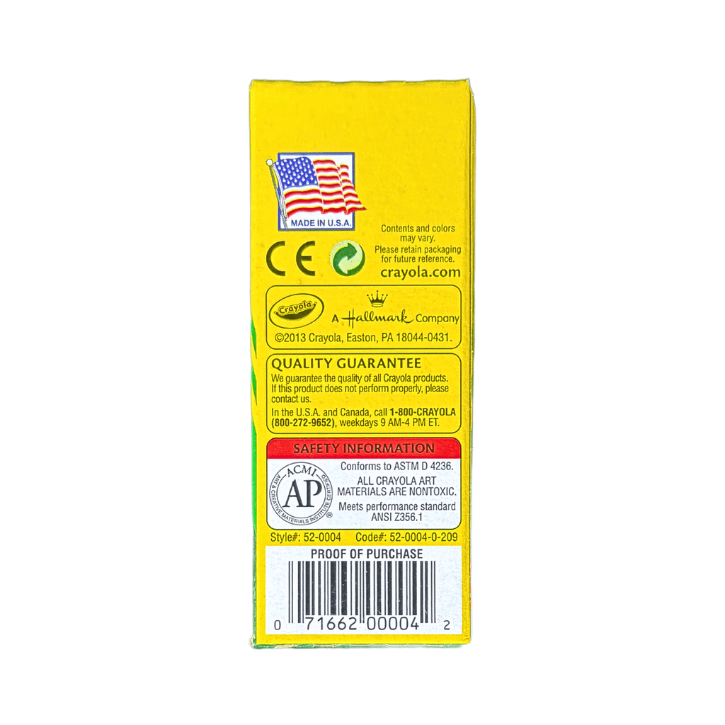 Crayones de Cera Crayola x 4 Colores – No Tóxicos, Uso Escolar
