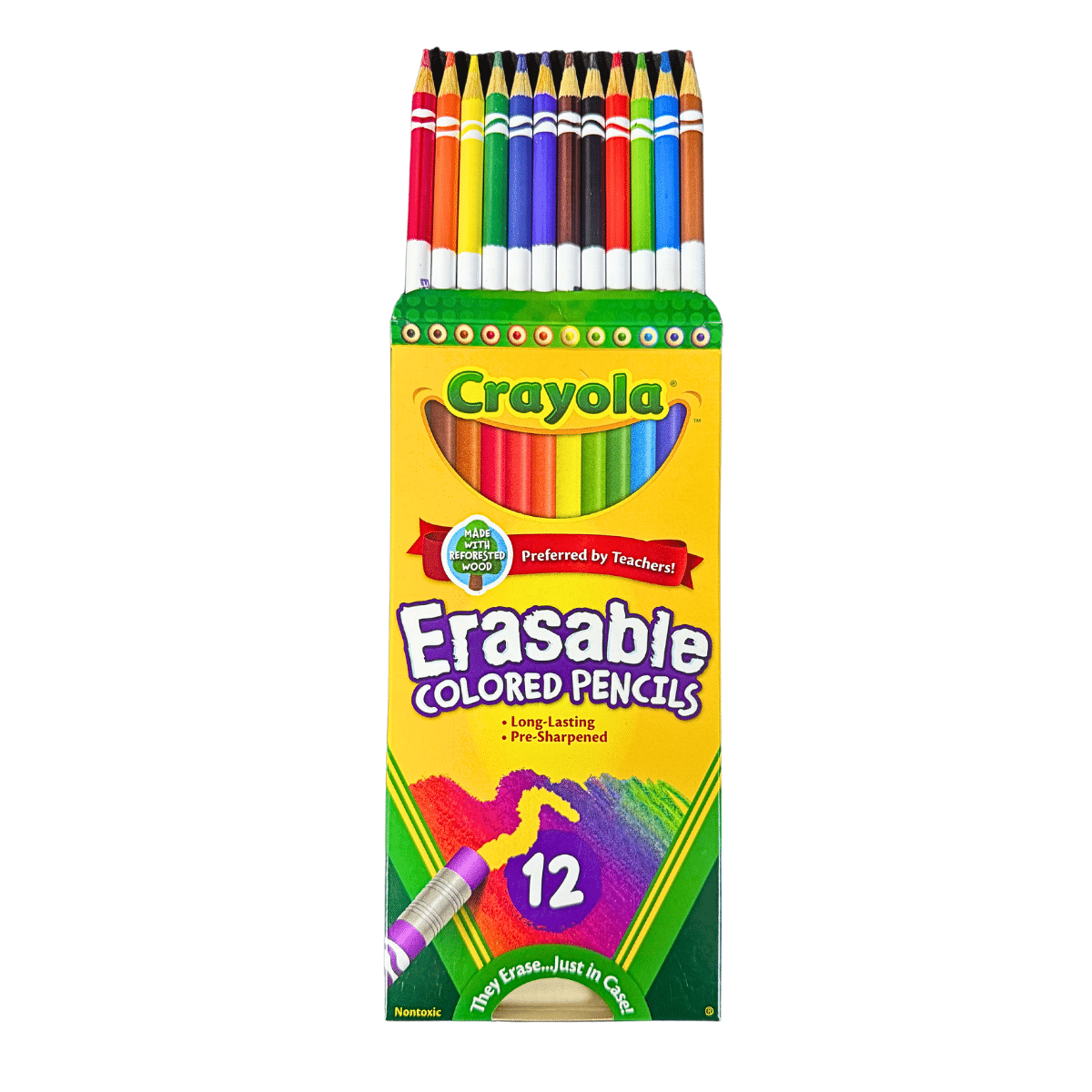 Lápices De Colores Borrables Crayola x 12 Colores Para niños