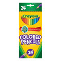 Lápices de Colores Largos Crayola x 24 – No Tóxicos, Resistentes y Preafilados