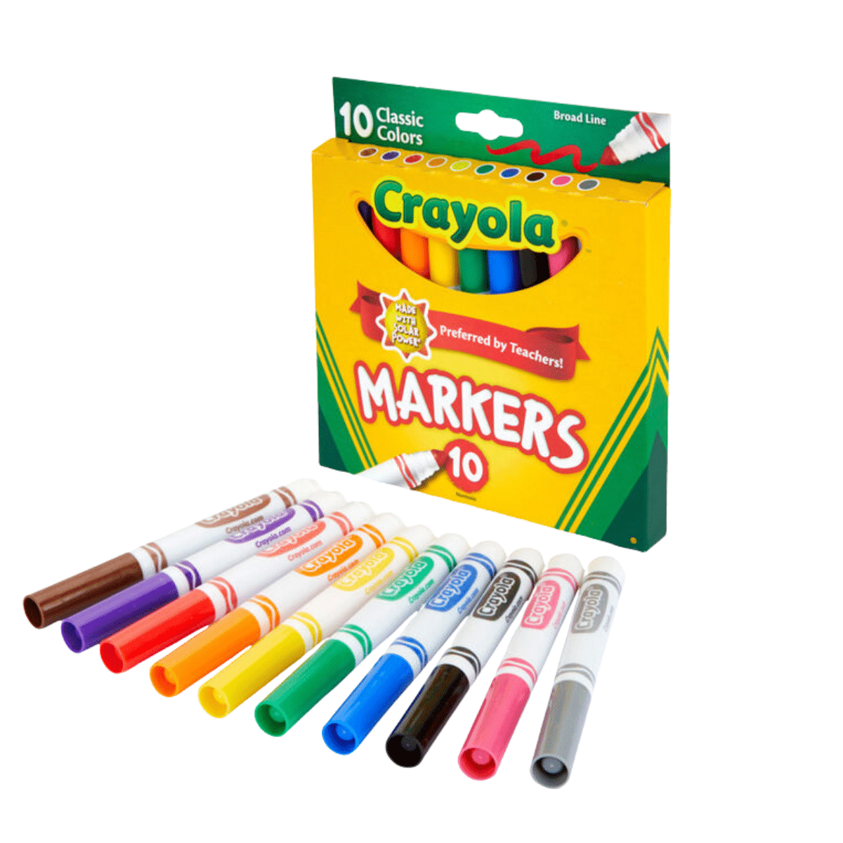 Rotuladores Crayola De Línea Ancha Colores Clásicos 10 Und
