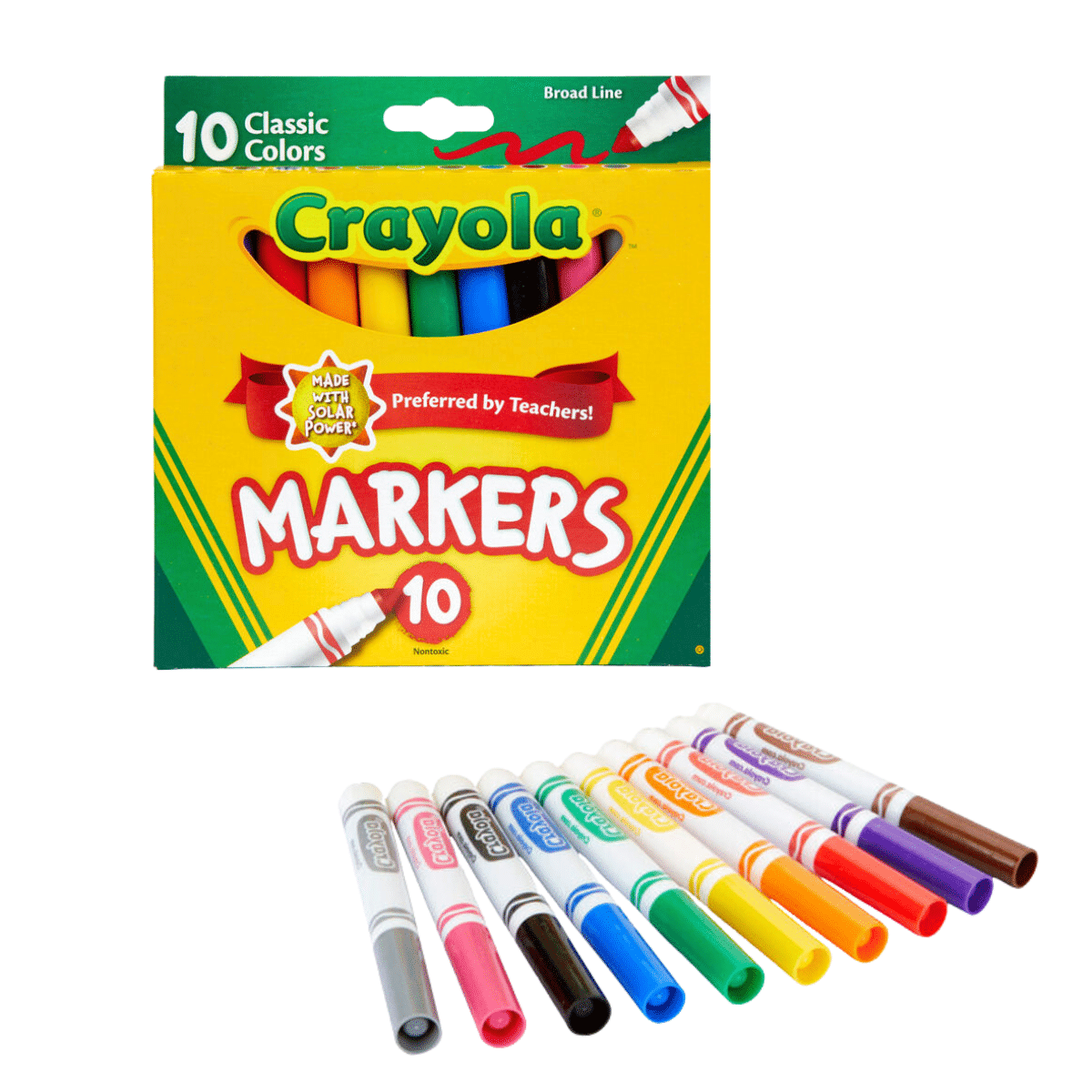 Rotuladores Crayola De Línea Ancha Colores Clásicos 10 Und