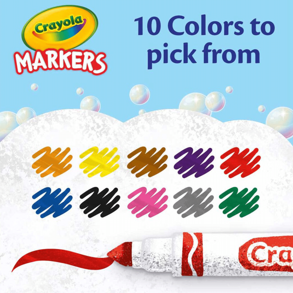 Rotuladores Crayola De Línea Ancha Colores Clásicos 10 Und