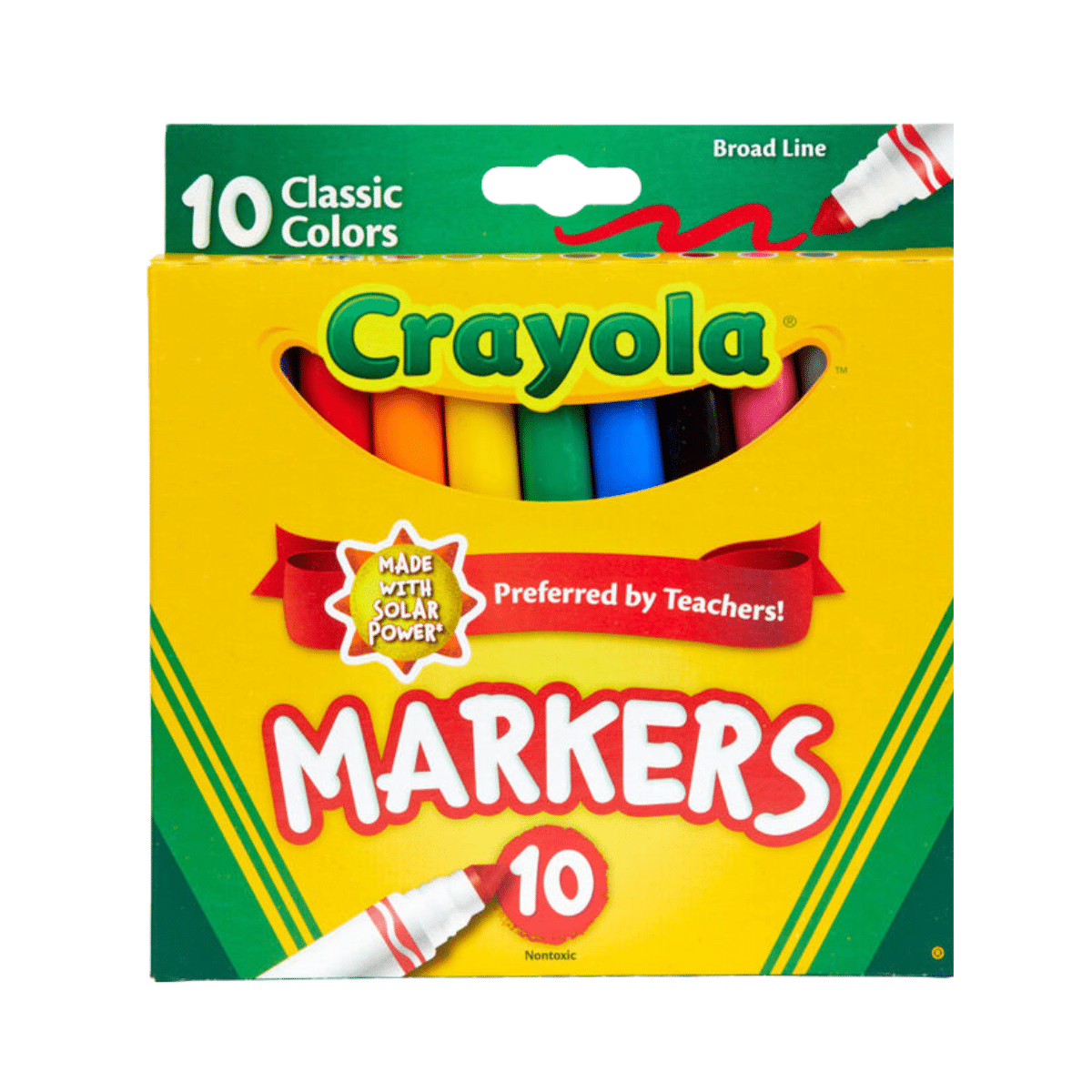 Rotuladores Crayola De Línea Ancha Colores Clásicos 10 Und