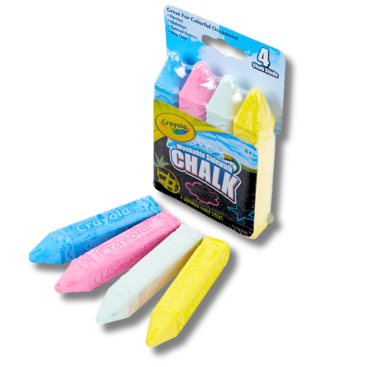 Tizas de Colores Crayola 4 Und – No Tóxico para Niños