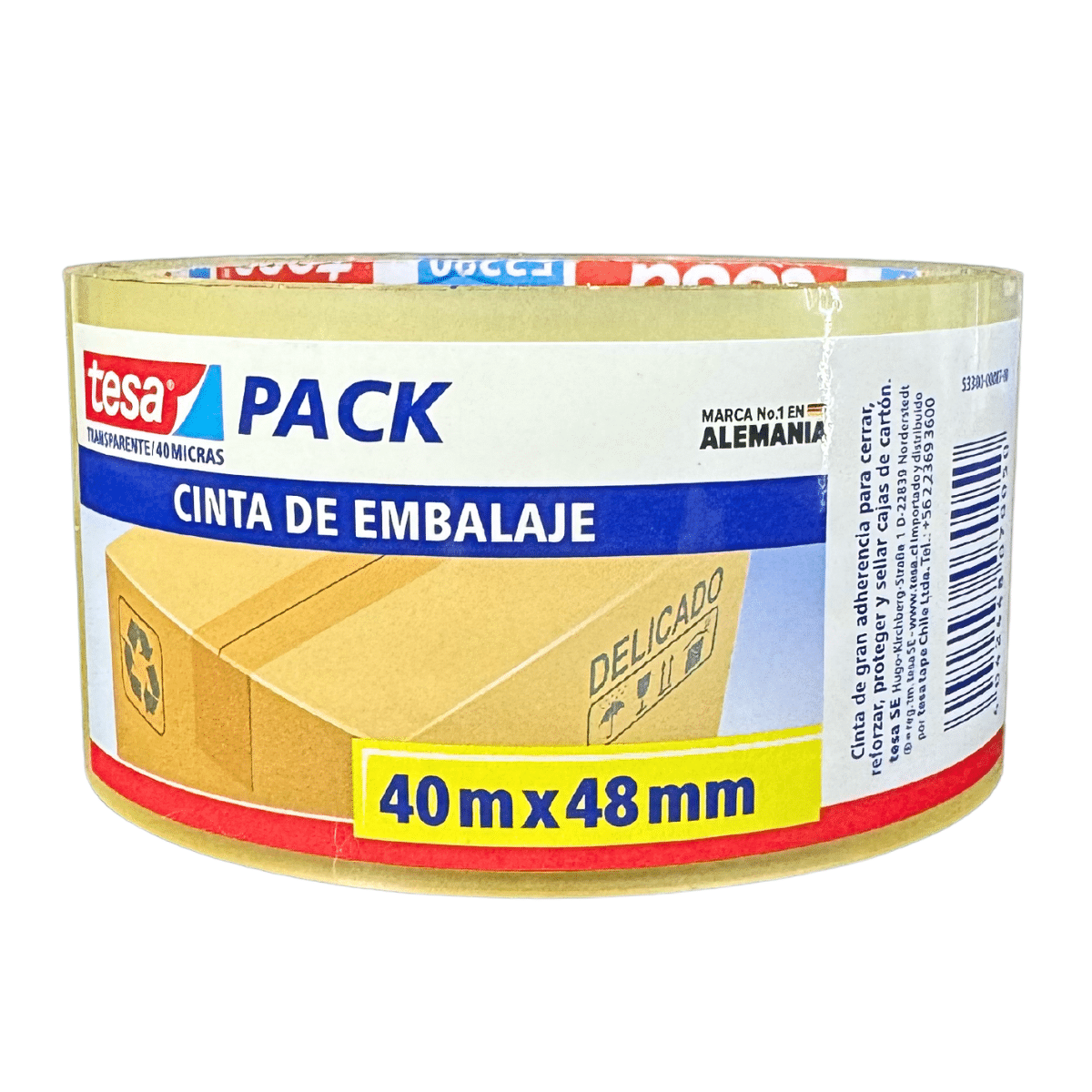 Cinta Para Embalaje Tesa De 40 Metros x 48mm Transparente, 40 Micras