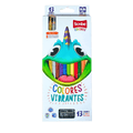 Lápices de Colores Scribe Unipunta x 12 Unidades, (13 Colores) + Sacapuntas