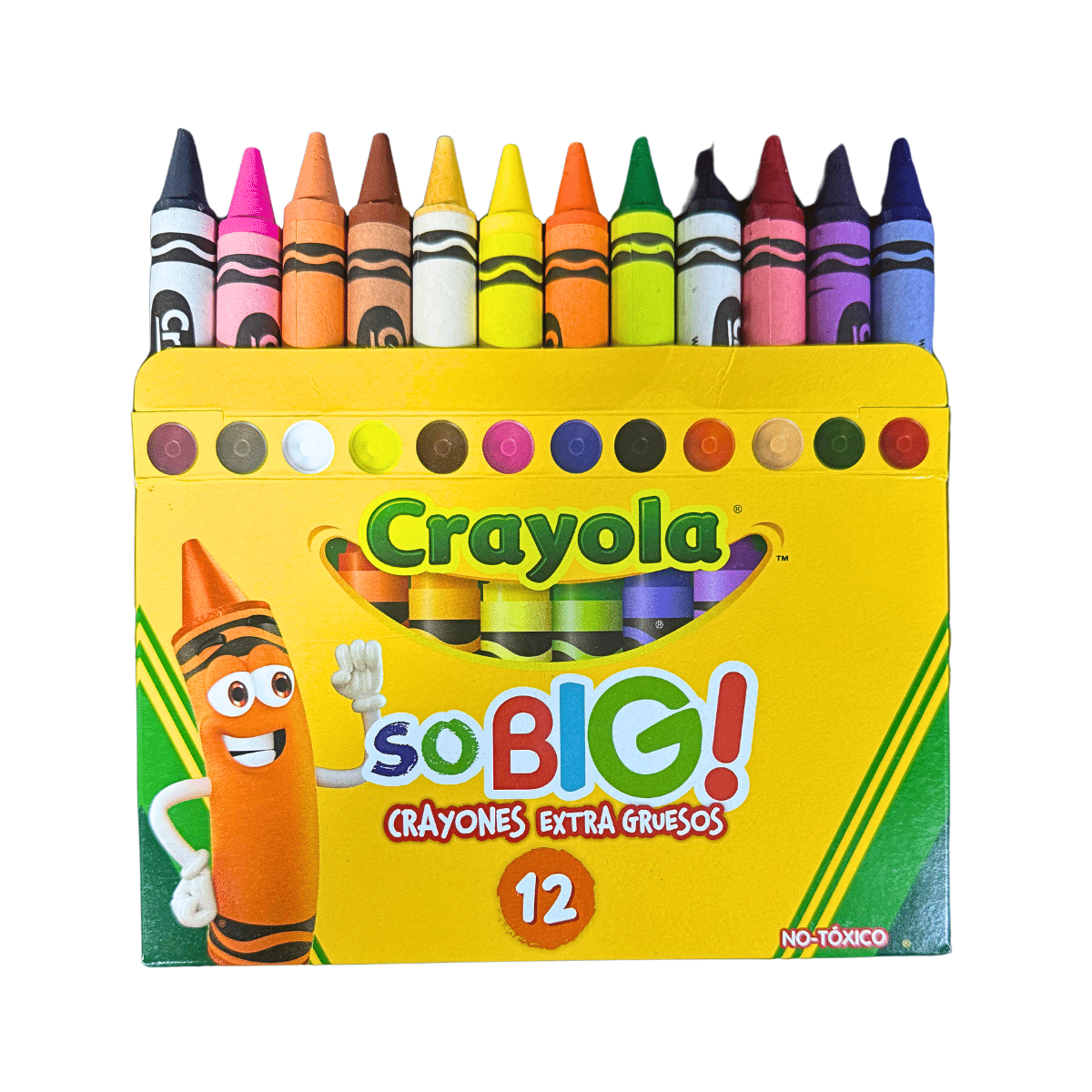 Crayones SO BIG Crayola: 12 Colores Extra Gruesos para Niños