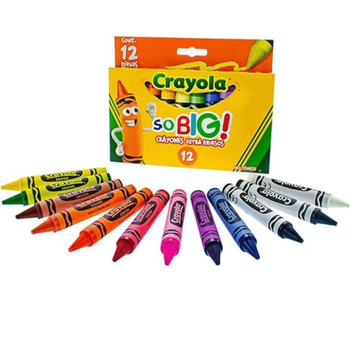 Crayones SO BIG Crayola: 12 Colores Extra Gruesos para Niños