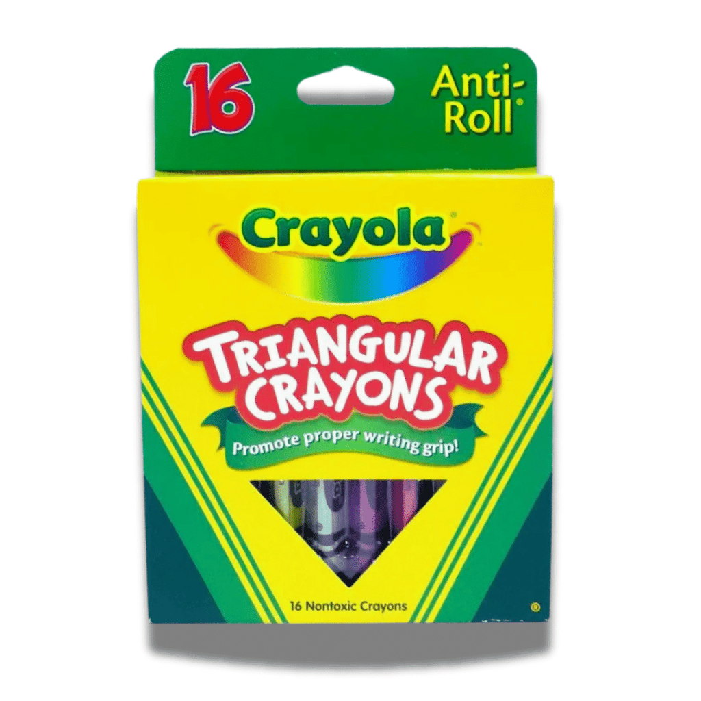 Crayones de Cera Crayola Triangulares – 16 Colores, Fáciles de Agarrar, No Tóxicos