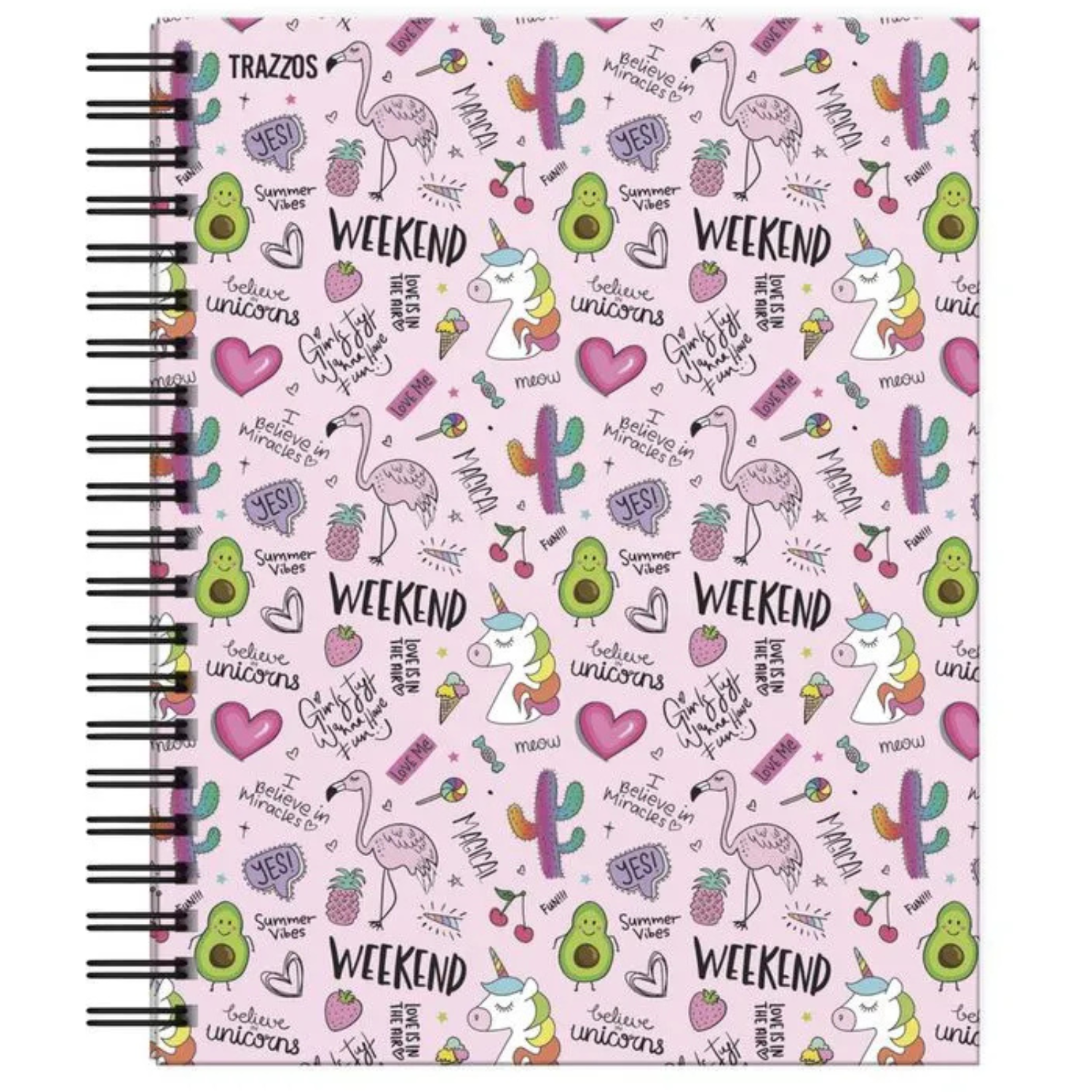 Cuaderno Universitario A4 Tapa Dura 160 Hojas Rosa Dream Trazzos