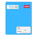 Cuaderno College Celeste Matemática Scribe 80 Hojas, 7mm