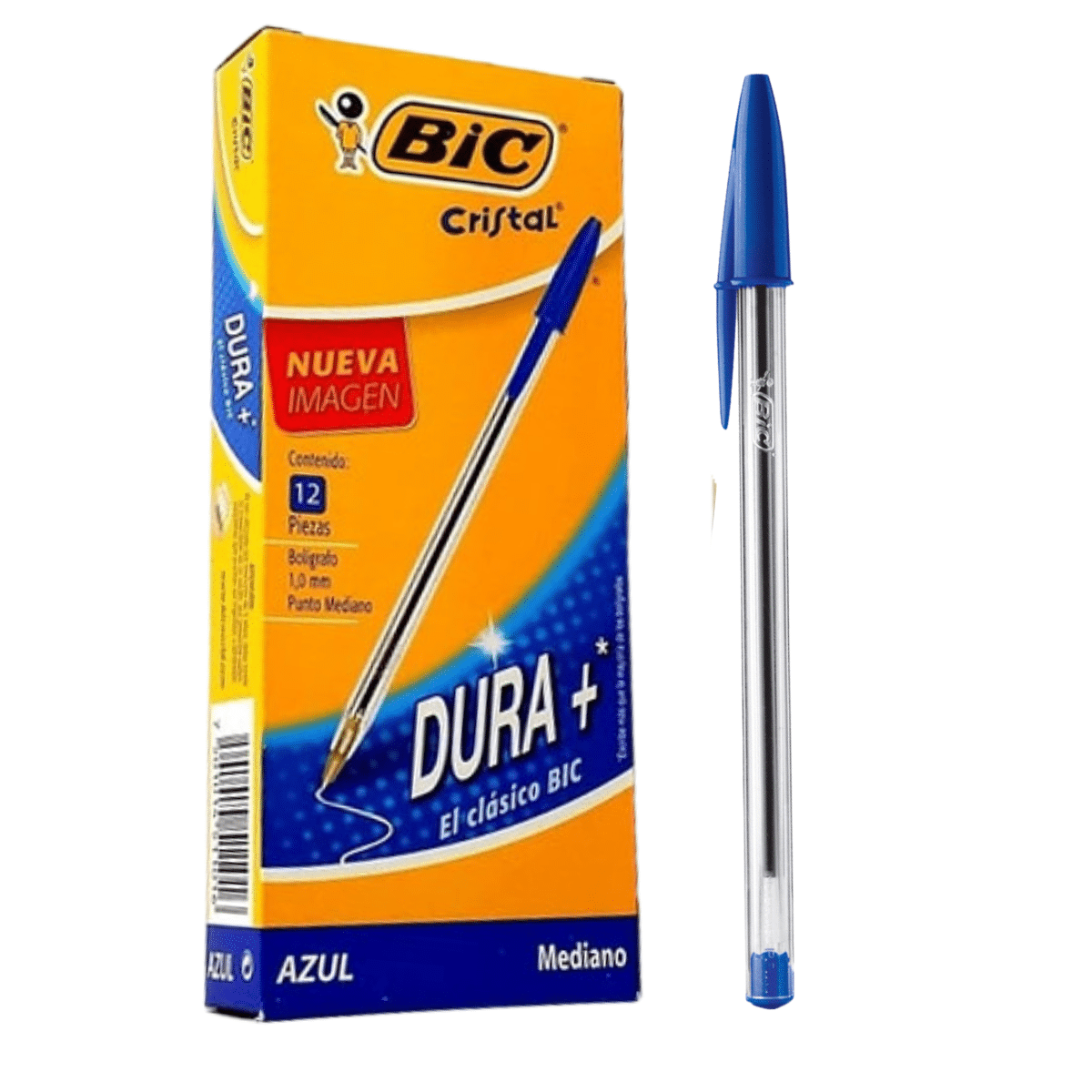 Lápiz Pasta Bic Cristal Azul 1.0mm Caja x12 – Bolígrafos Clásico