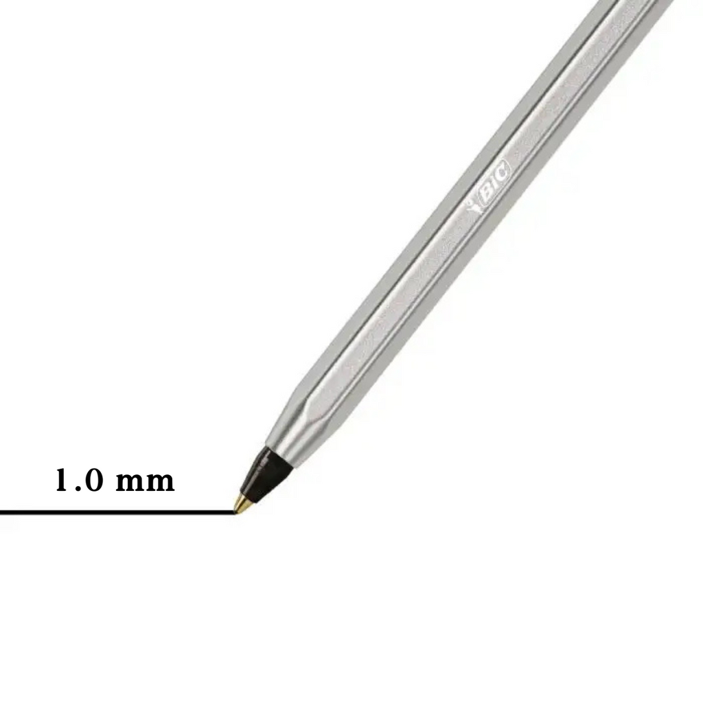 Lápices Pasta Bic x 50 Unidades Cristal 1.0mm Punta Metálica Media