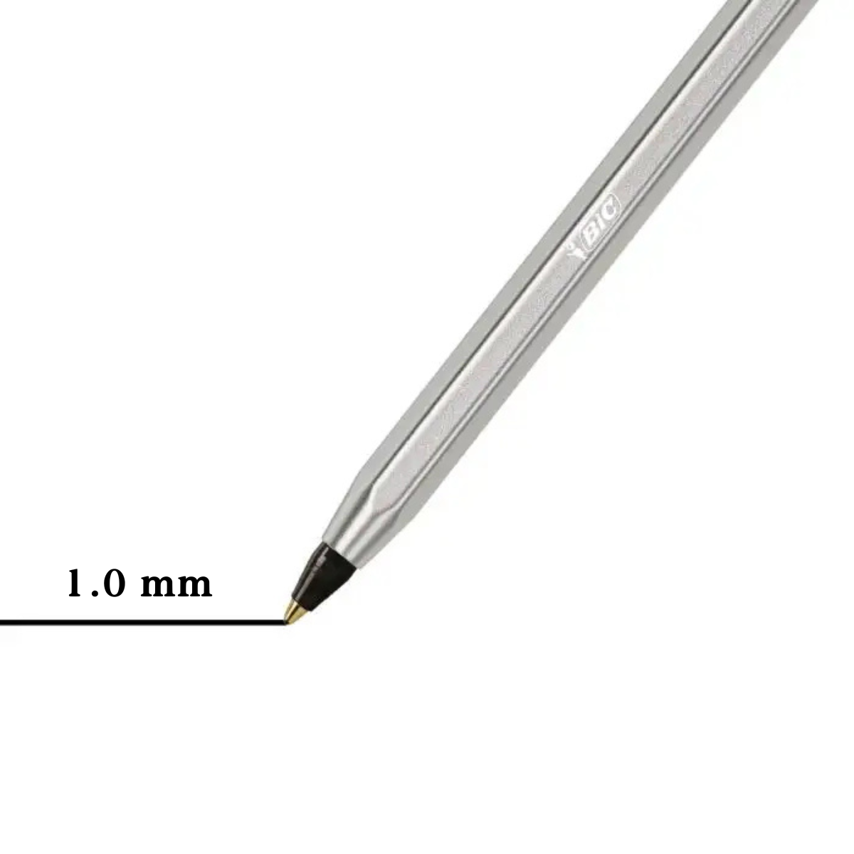 Lápices Pasta Bic x 50 Unidades Cristal 1.0mm Punta Metálica Media