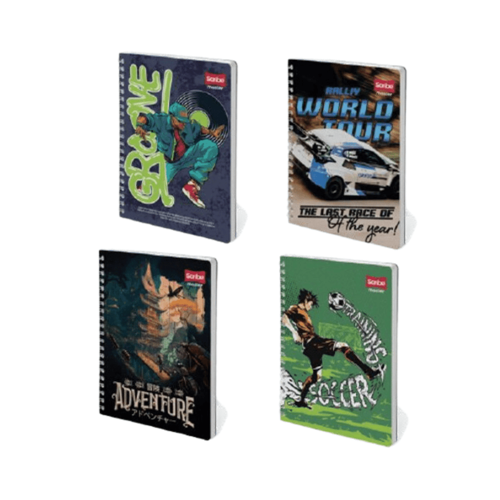 Pack 10 Cuadernos Universitarios 7 MM x 100 Hojas Diseño Masculino Surtido