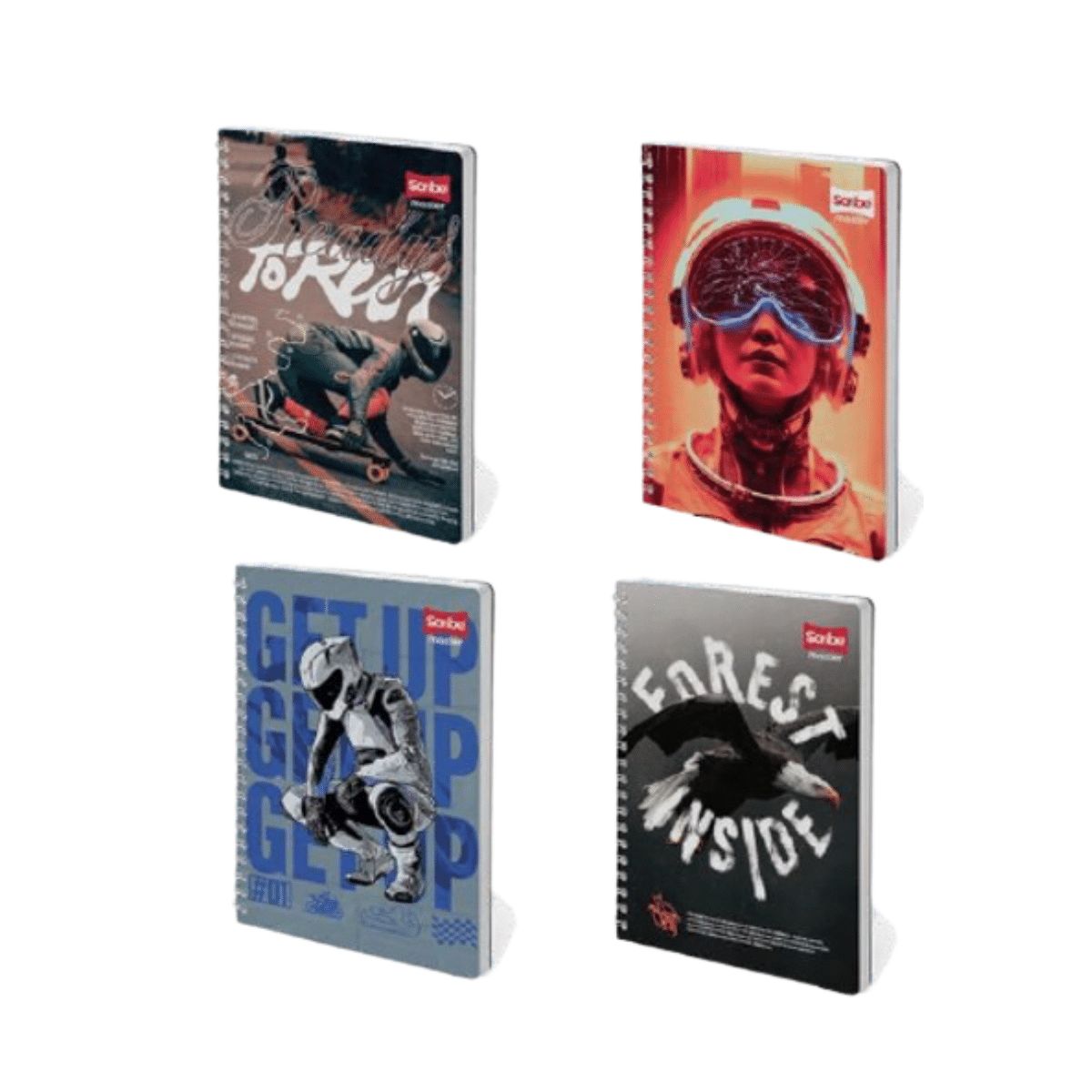 Pack 10 Cuadernos Universitarios 7 MM x 100 Hojas Diseño Masculino Surtido
