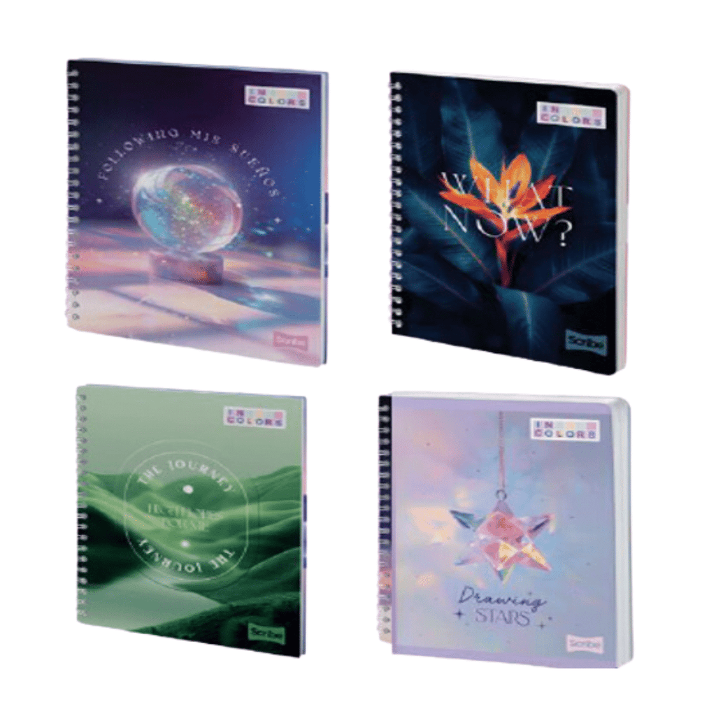 Pack 10 Cuadernos Universitarios 7 MM x 100 Hojas Diseño Femenino Surtido